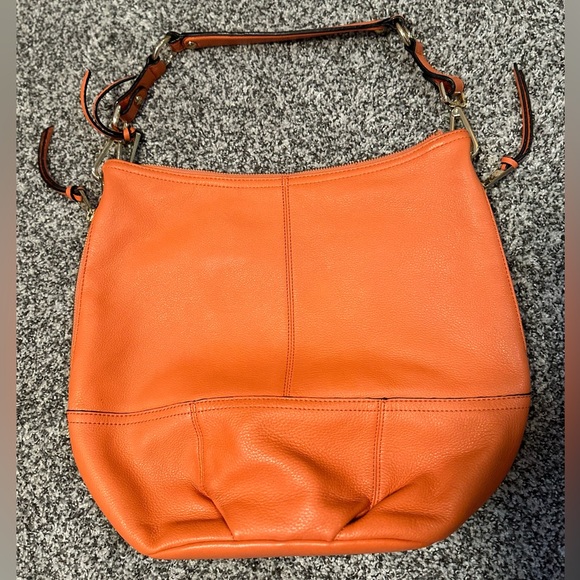 Calvin Klein orange leather satchel purse - Picture 4 of 4
